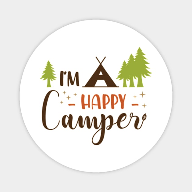 Happy Camper Magnet by Hashop